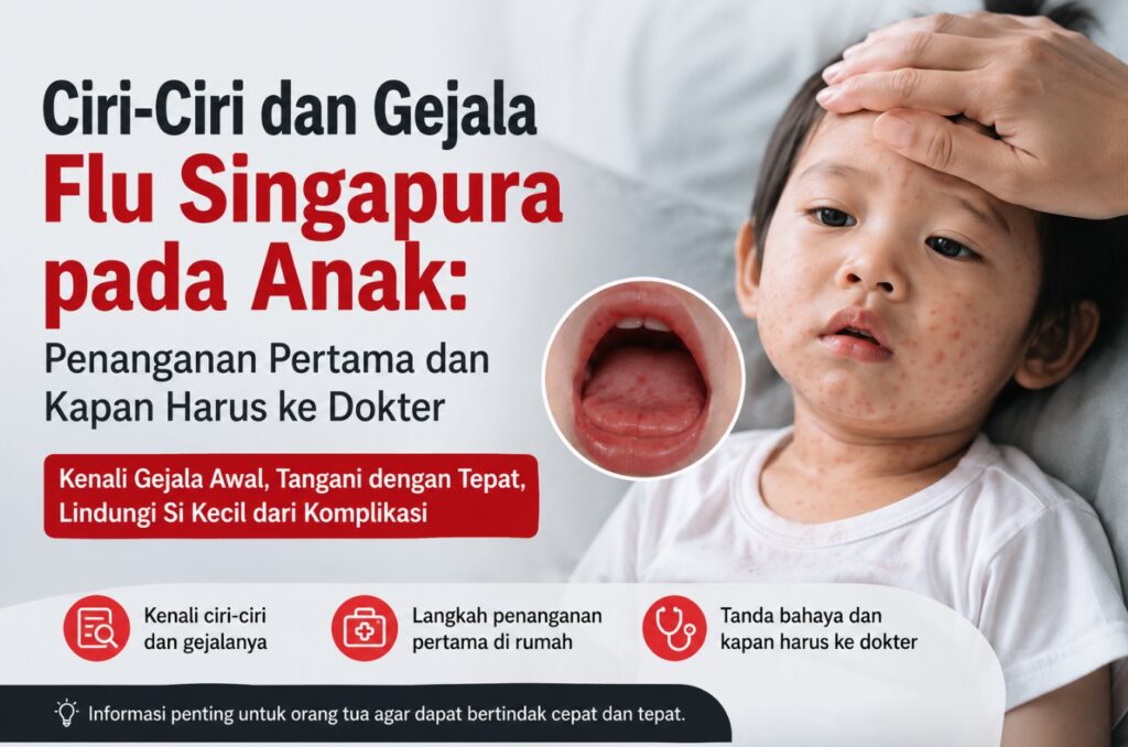 Ciri-Ciri dan Gejala Flu Singapura pada Anak Penanganan Pertama dan Kapan Harus ke Dokter
