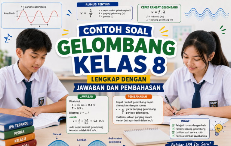 Contoh Soal Gelombang Kelas 8 Lengkap dengan Jawaban dan Pembahasan