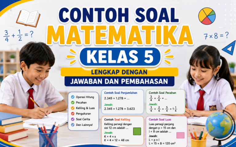 Contoh Soal Matematika Kelas 5 Lengkap dengan Jawaban dan Pembahasan