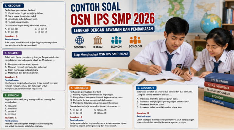 Contoh Soal OSN IPS SMP 2026 Lengkap dengan Jawaban