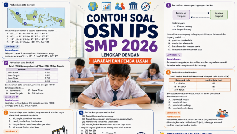 Contoh Soal OSN IPS SMP 2026 Lengkap dengan Jawaban dan Pembahasan