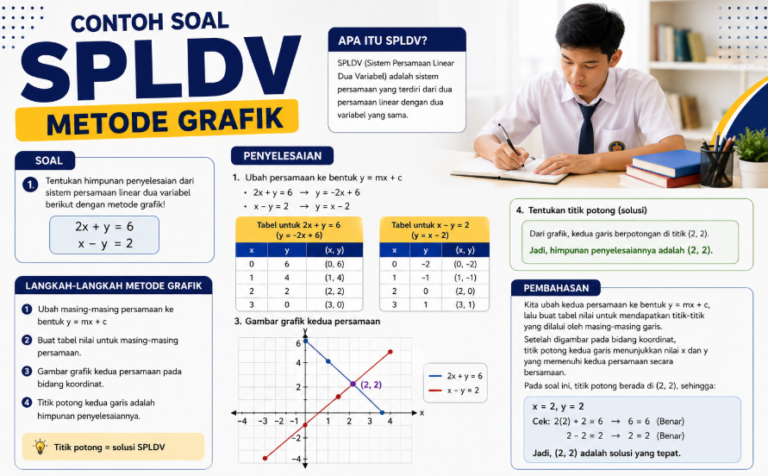 Contoh Soal SPLDV Metode Grafik Lengkap dengan Jawaban dan Pembahasan