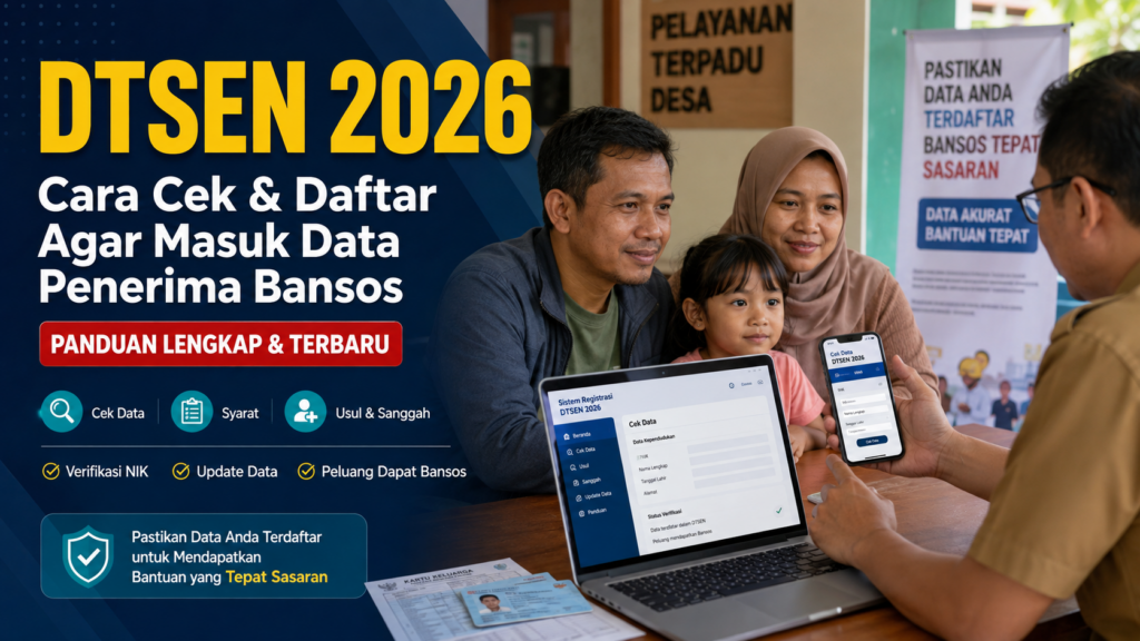 DTSEN 2026 Cara Cek & Daftar Agar Masuk Data Penerima Bansos