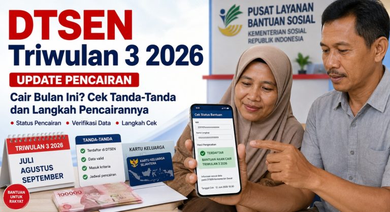 DTSEN Triwulan 3 2026 Cair Bulan Ini? Cek Tanda-Tanda dan Langkah Pencairannya