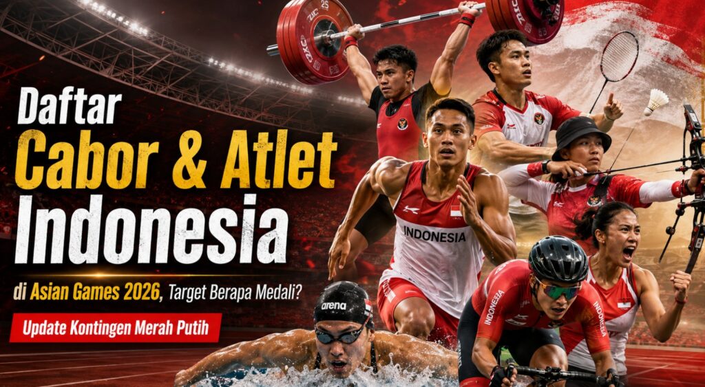 Daftar Cabor & Atlet Indonesia di Asian Games 2026, Target Berapa Medali