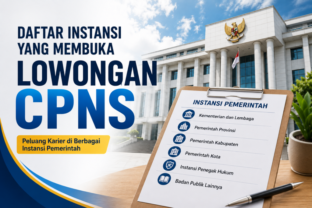 Daftar Instansi yang Membuka Lowongan CPNS