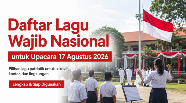 Daftar Lagu Wajib Nasional untuk Upacara 17 Agustus 2026