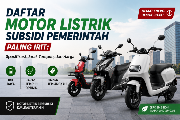 Daftar Motor Listrik Subsidi Pemerintah Paling Irit: Spesifikasi, Jarak Tempuh, dan Harga