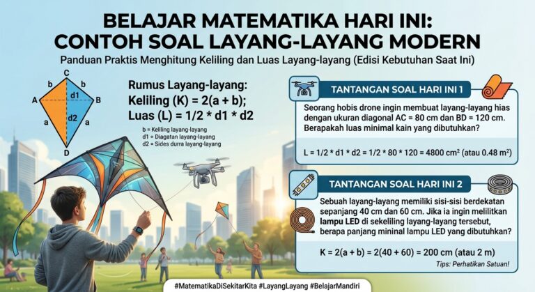 30 Contoh Soal Layang-Layang Lengkap dengan Jawaban dan Pembahasan