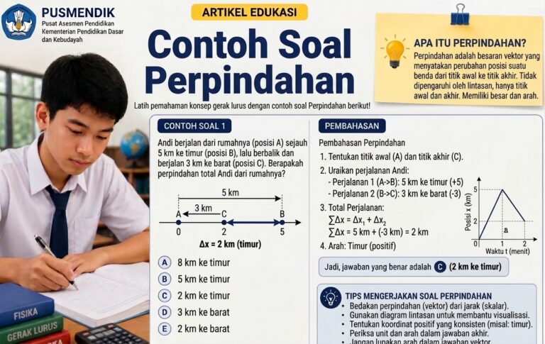 Contoh Soal Perpindahan: Rumus, Jawaban, dan Pembahasan