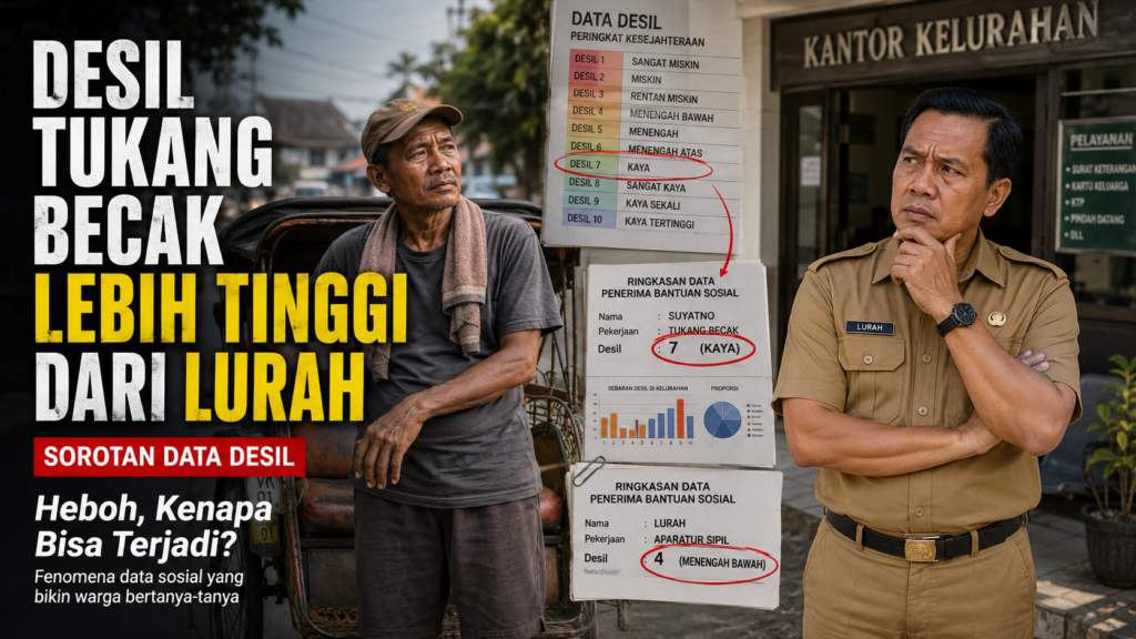 Heboh Desil Tukang Becak Lebih Tinggi dari Lurah, Kenapa Bisa Terjadi