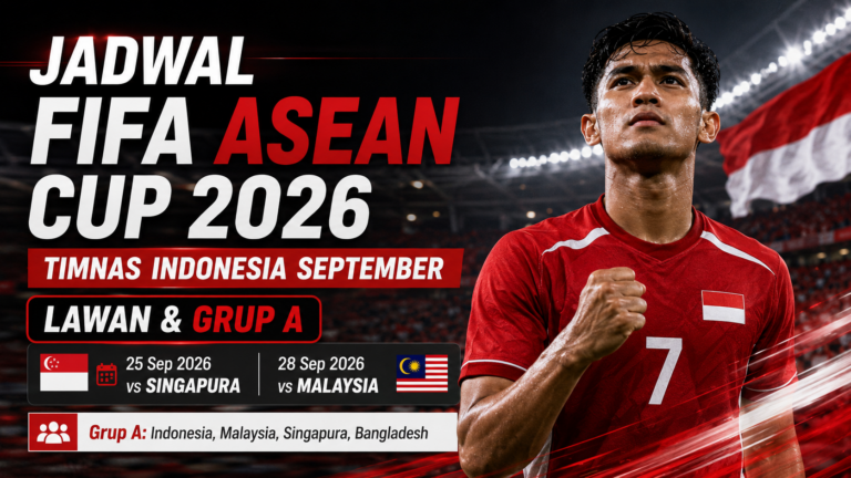 Jadwal FIFA ASEAN Cup 2026 Timnas Indonesia September: Lawan dan Grup