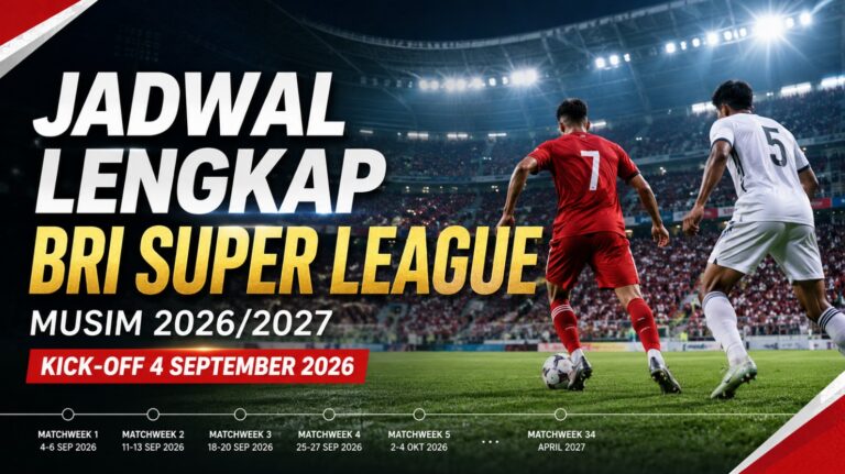 Jadwal Lengkap BRI Super League 2026/2027: Kick-off 4 September