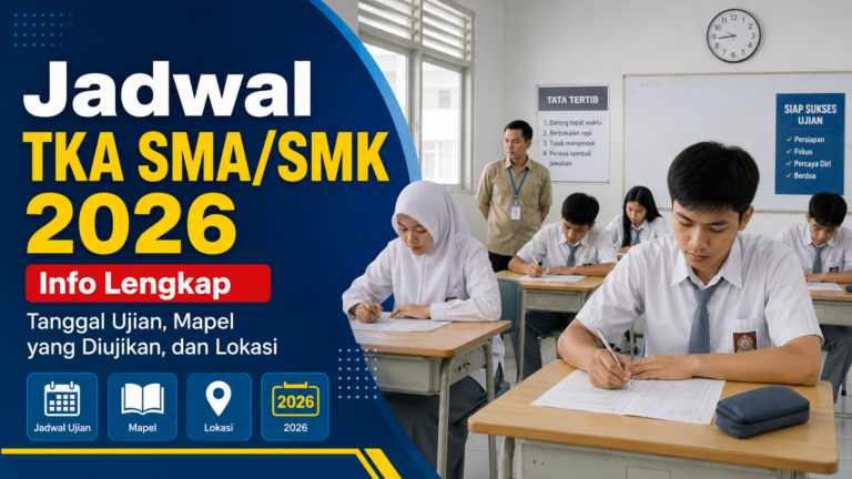 Jadwal TKA SMA/SMK 2026: Tanggal Ujian, Mapel yang Diujikan, dan Lokasi