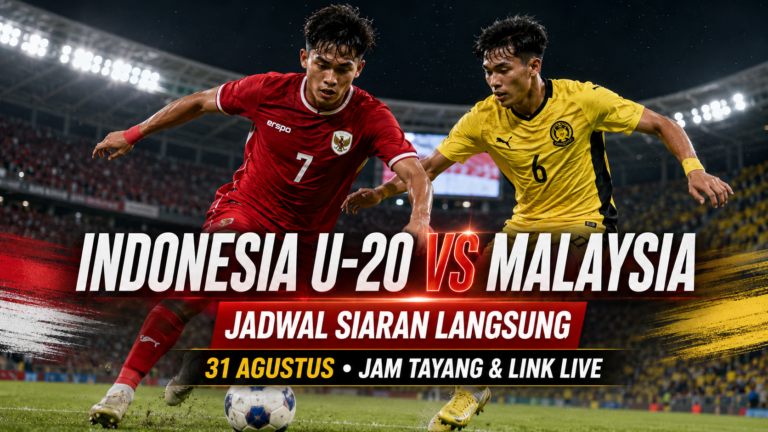 Jadwal Timnas Indonesia U-20 vs Malaysia 31 Agustus: Jam Tayang & Link Live