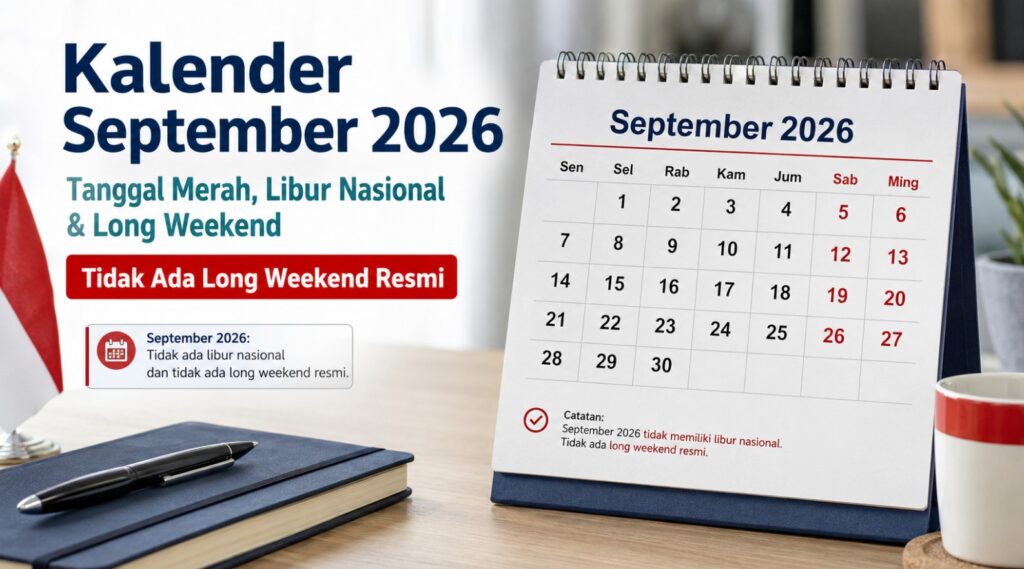 Kalender September 2026 Tanggal Merah, Libur Nasional & Long Weekend