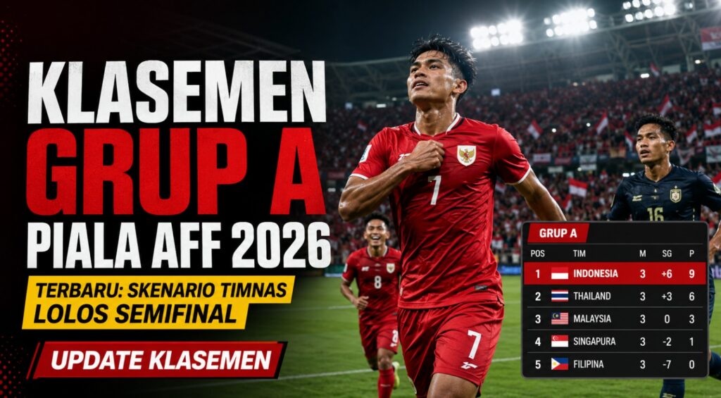 Klasemen Grup A Piala AFF 2026 Terbaru: Skenario Timnas Lolos Semifinal