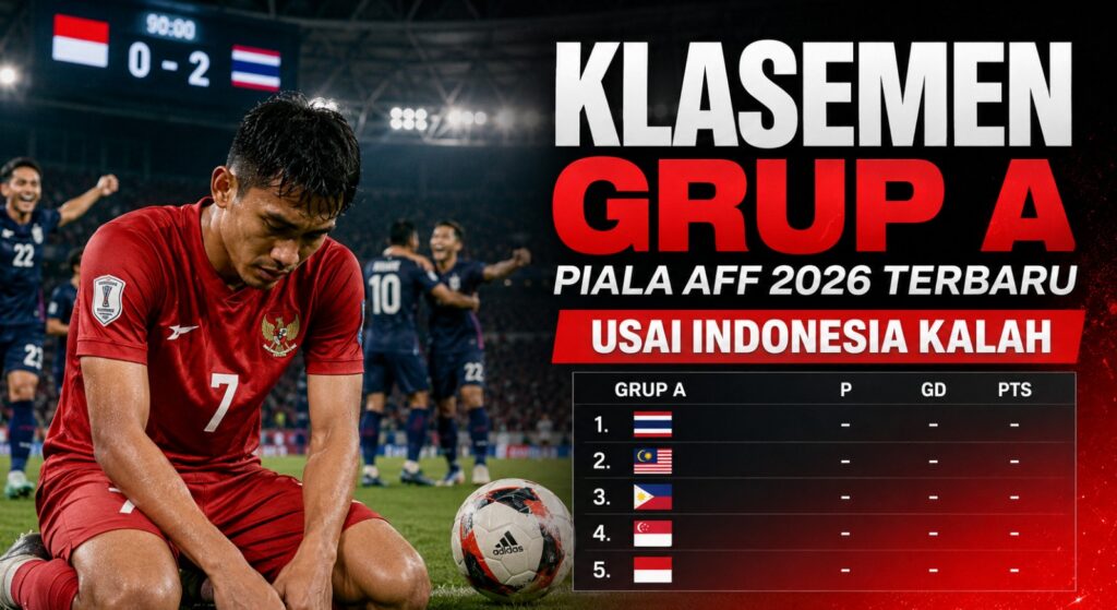 Klasemen Grup A Piala AFF 2026 Terbaru Usai Indonesia Kalah