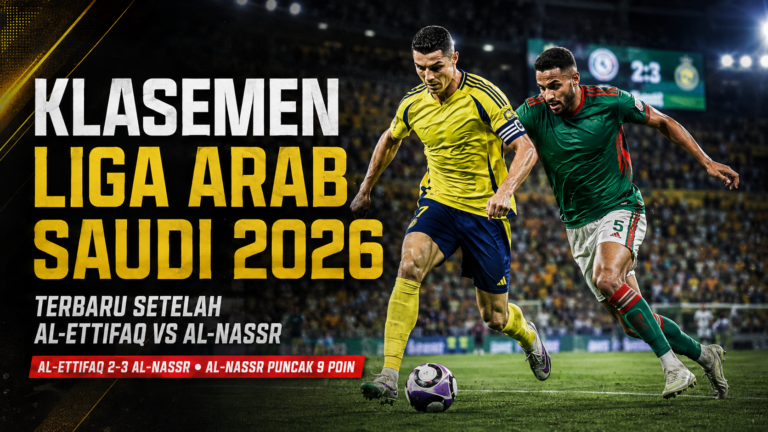 Klasemen Liga Arab Saudi 2026 Terbaru Setelah Al-Ettifaq vs Al-Nassr