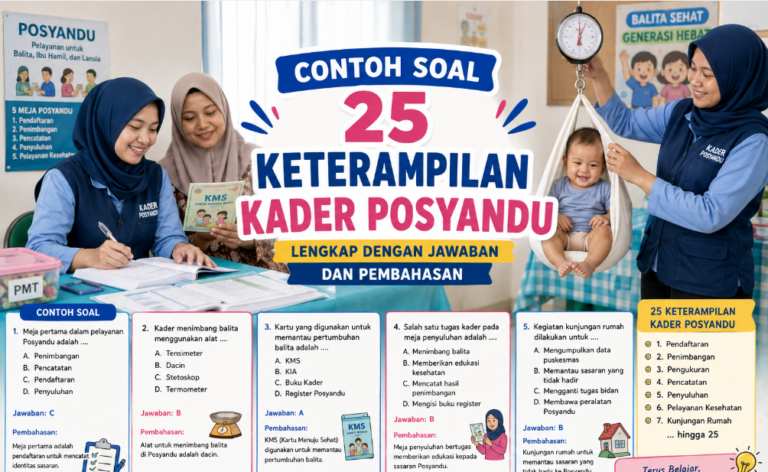 Kumpulan Soal 25 Keterampilan Kader Posyandu Terbaru Lengkap