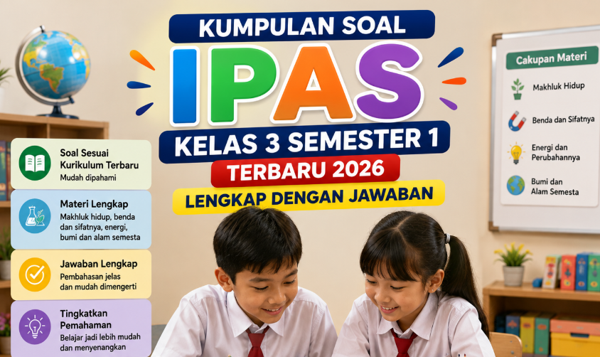 Kumpulan Soal IPAS Kelas 3 Semester 1 Terbaru 2026 Lengkap dengan Jawaban