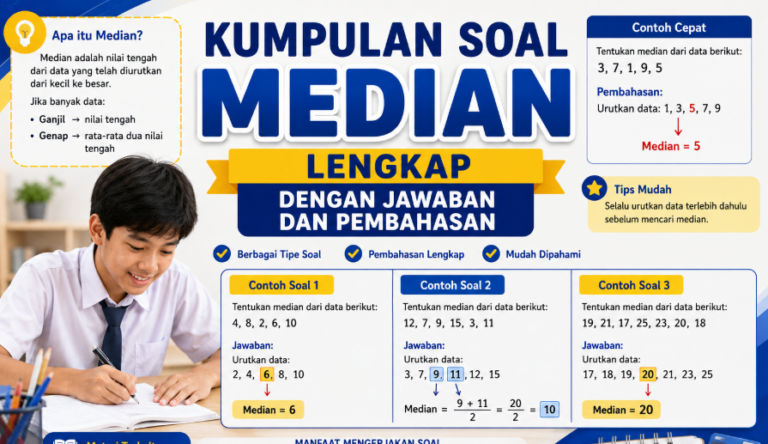 Kumpulan Soal Median Lengkap dengan Jawaban dan Pembahasan