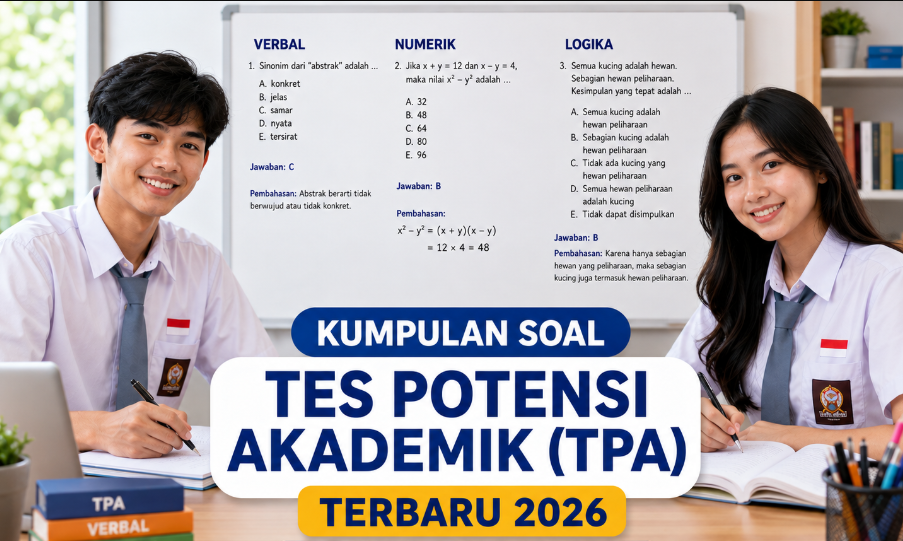 Kumpulan Soal Tes Potensi Akademik (TPA) Terbaru 2026 Lengkap dengan Pembahasan