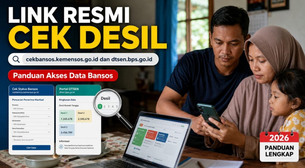 Link Resmi Cek Desil di cekbansos.kemensos.go.id dan dtsen.bps.go.id