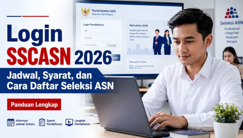Login SSCASN 2026 Jadwal, Syarat, dan Cara Daftar Seleksi ASN