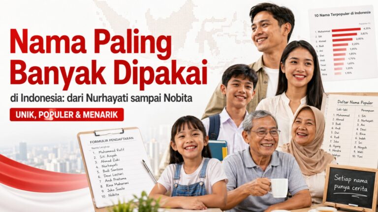 Nama Paling Banyak Dipakai di Indonesia: dari Nurhayati sampai Nobita