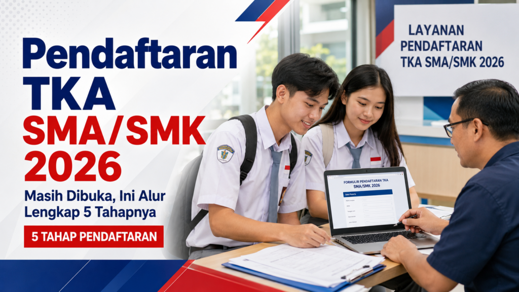 Pendaftaran TKA SMA SMK 2026 Masih Dibuka, Ini Alur Lengkap 5 Tahapnya