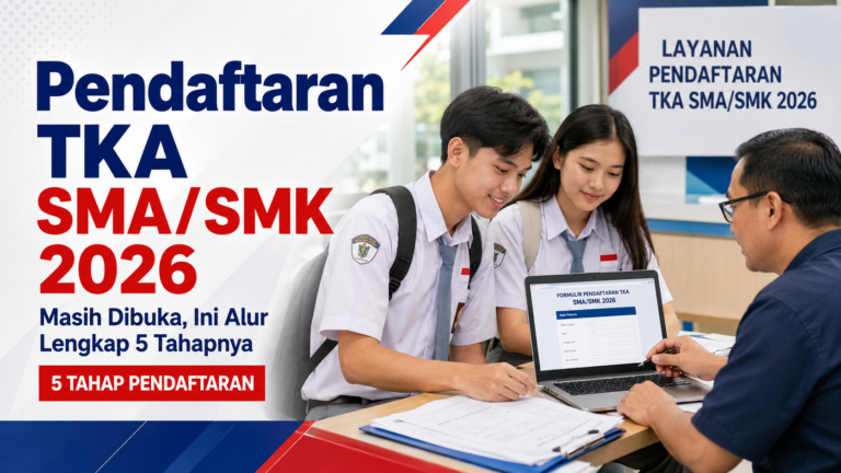 Pendaftaran TKA SMA/SMK 2026 Masih Dibuka, Ini Alur Lengkap 5 Tahapnya