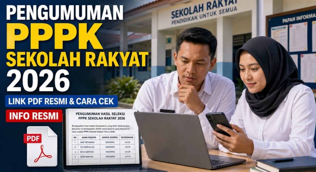 Pengumuman PPPK Sekolah Rakyat 2026 Link PDF Resmi & Cara Cek