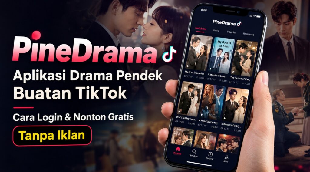PineDrama Aplikasi Drama Pendek Buatan TikTok, Cara Login & Nonton Gratis Tanpa Iklan