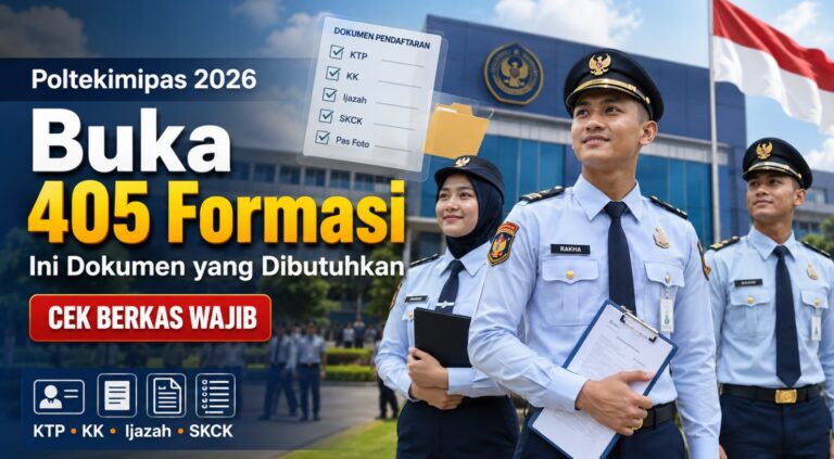 Poltekimipas 2026 Buka 405 Formasi, Ini Dokumen yang Dibutuhkan