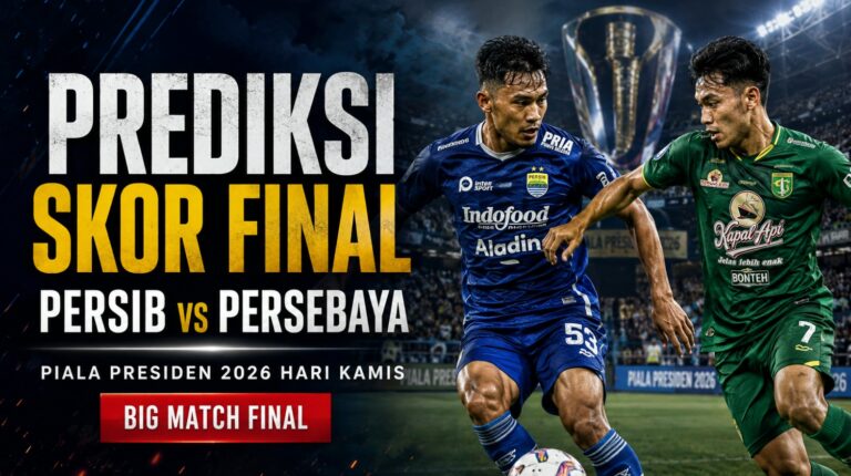 Prediksi Skor Final Persib vs Persebaya Piala Presiden 2026 Hari Kamis