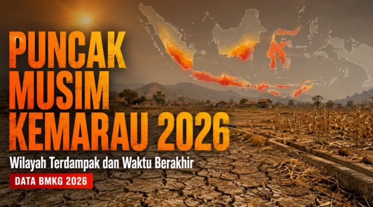Puncak Musim Kemarau 2026 di Indonesia: Wilayah Terdampak dan Waktu Berakhir