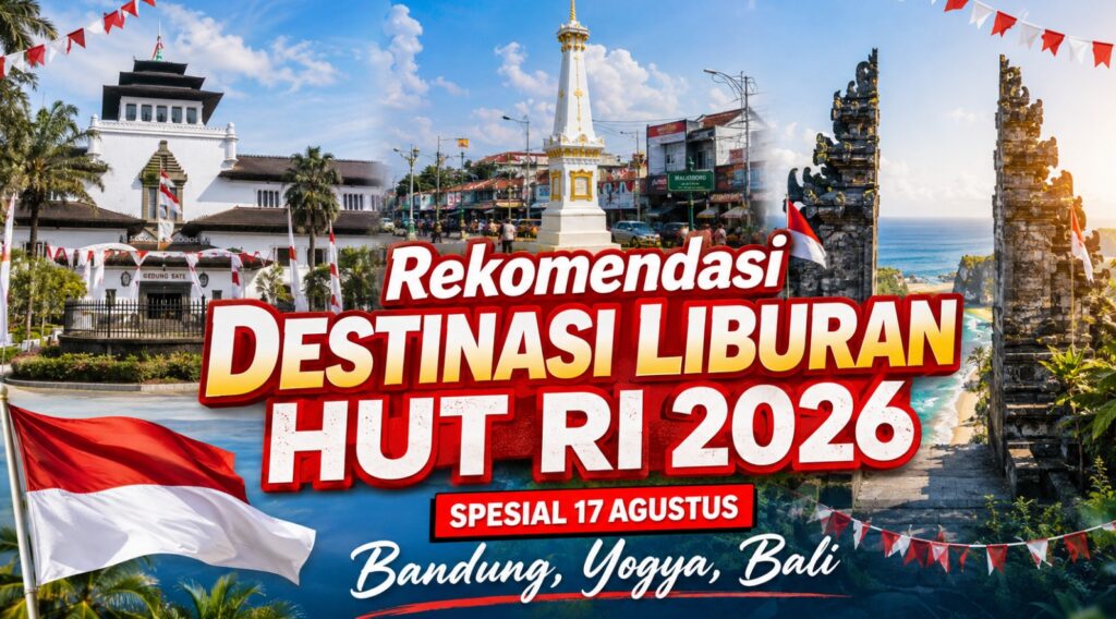 Rekomendasi Destinasi Liburan HUT RI 2026 Bandung, Yogya, Bali