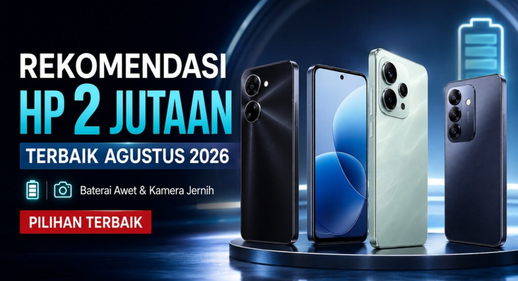 Rekomendasi HP 2 Jutaan Terbaik Agustus 2026, Baterai Awet & Kamera Jernih