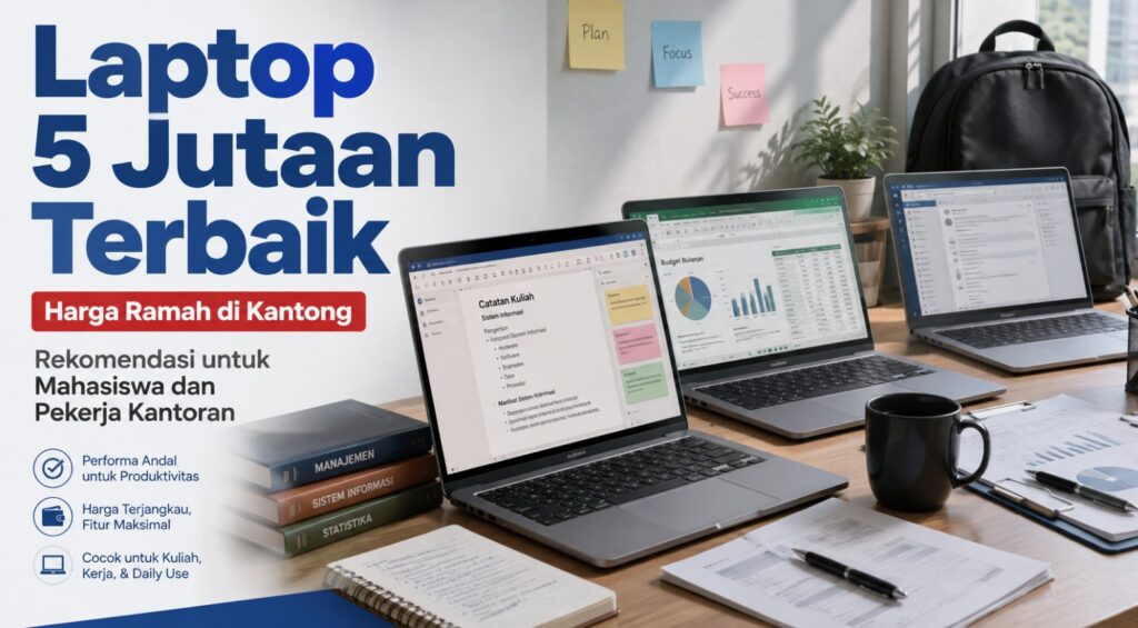 Rekomendasi Laptop 5 Jutaan Terbaik untuk Mahasiswa dan Pekerja Kantoran