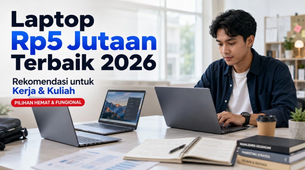 Rekomendasi Laptop Rp5 Jutaan Terbaik 2026 untuk Kerja & Kuliah