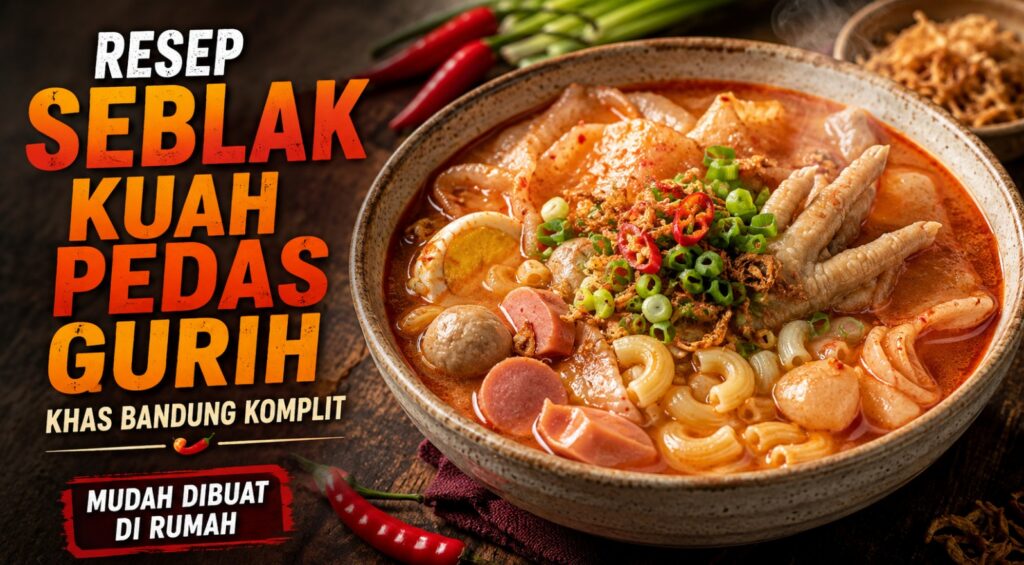 Resep Seblak Kuah Pedas Gurih Khas Bandung Komplit