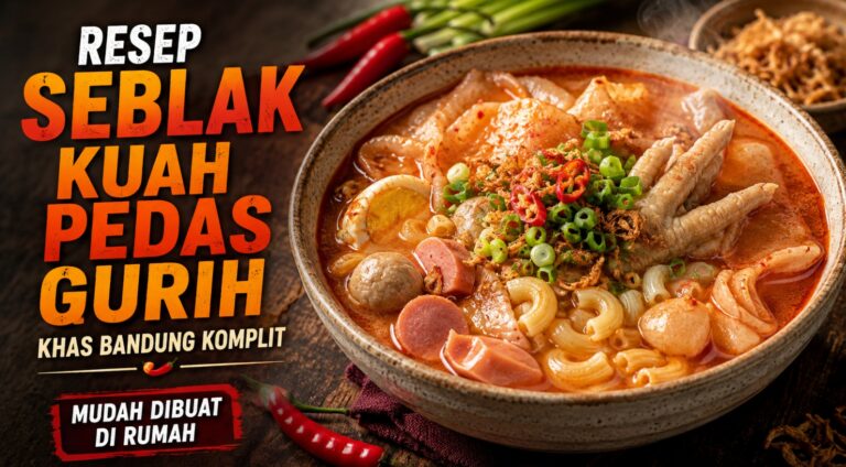 Resep Seblak Kuah Pedas Gurih Khas Bandung Komplit