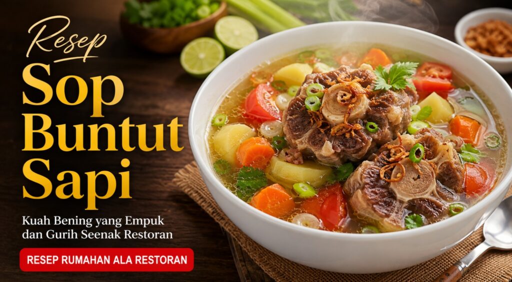 Resep Sop Buntut Sapi Kuah Bening yang Empuk dan Gurih Seenak Restoran