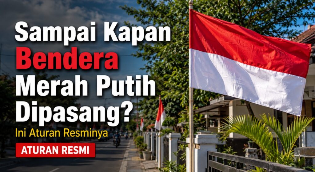 Sampai Kapan Bendera Merah Putih Dipasang Ini Aturan Resminya