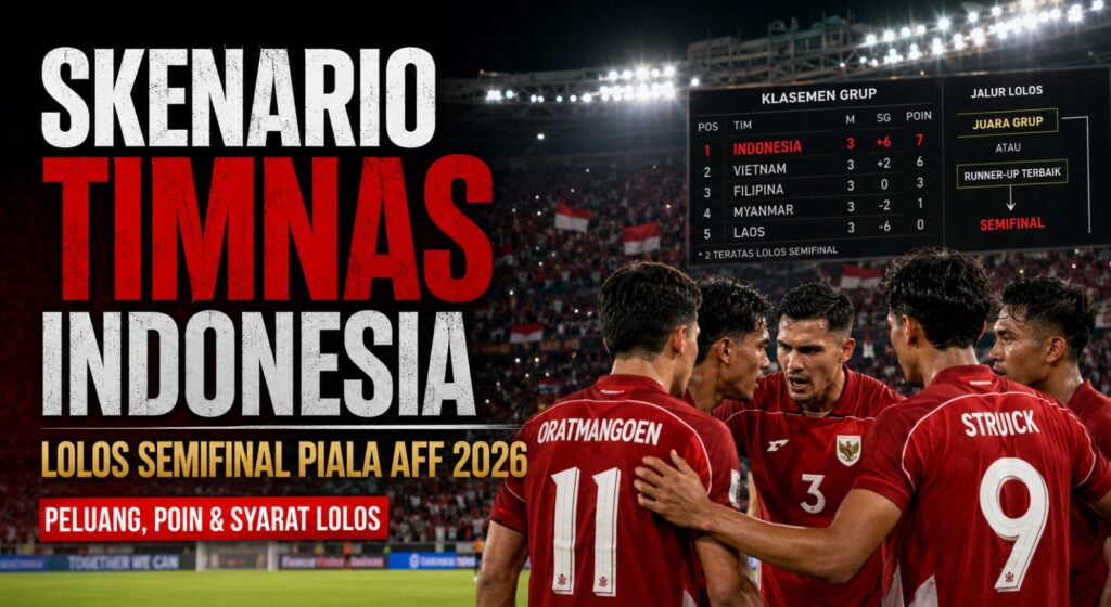 Skenario Timnas Indonesia Lolos Semifinal Piala AFF 2026