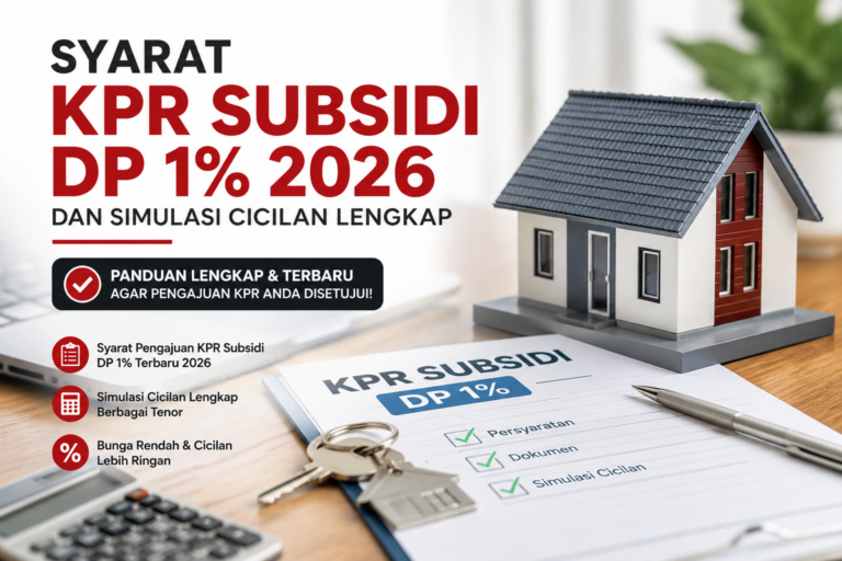 Syarat KPR Subsidi DP 1% 2026 dan Simulasi Cicilan Lengkap