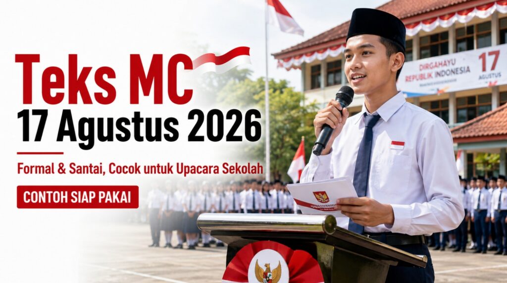 Teks MC 17 Agustus 2026 Formal & Santai, Cocok untuk Upacara Sekolah