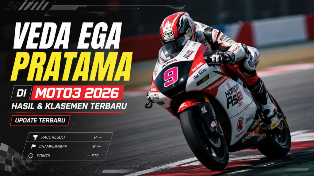 Veda Ega Pratama di Moto3 2026 Hasil dan Klasemen Terbaru