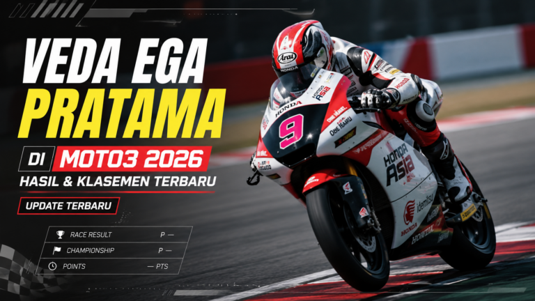 Veda Ega Pratama di Moto3 2026: Hasil dan Klasemen Terbaru